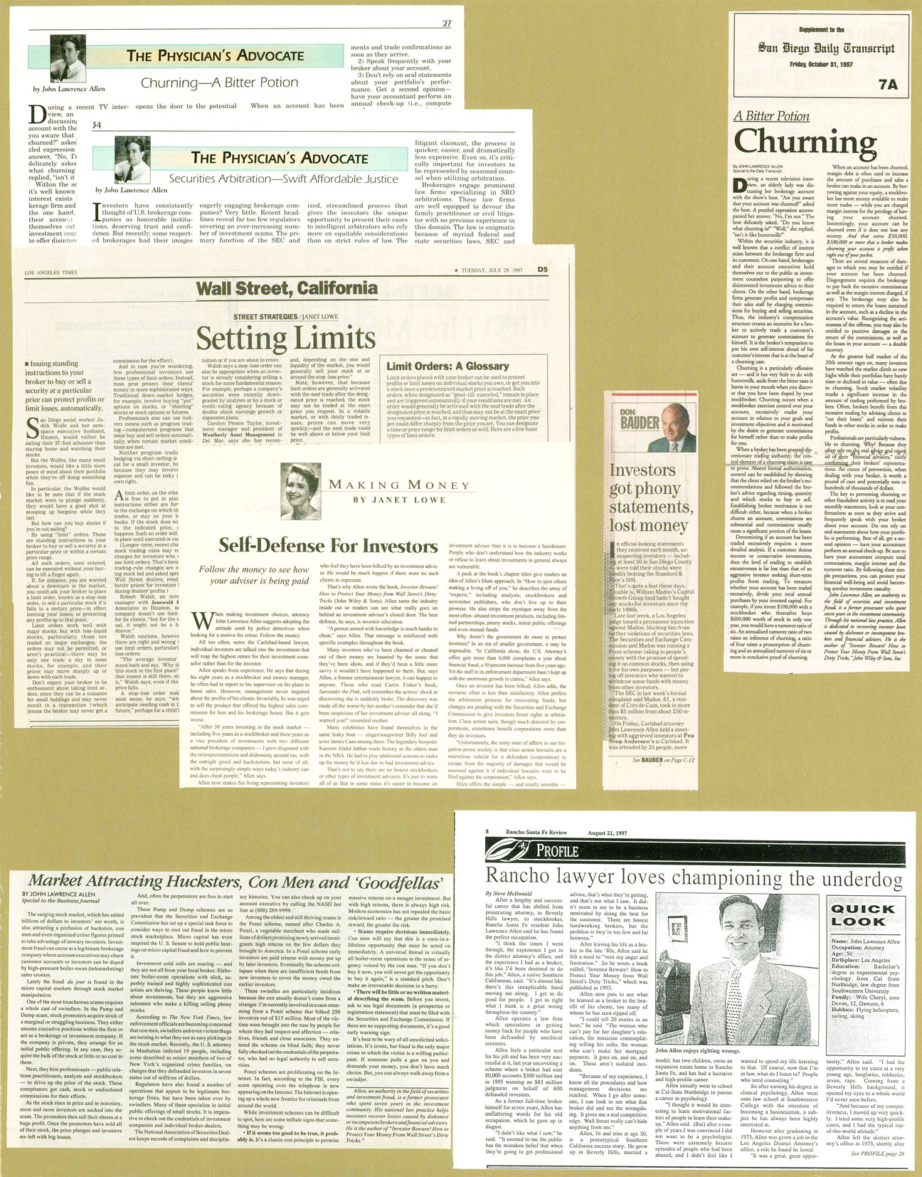 John Lawrence Allen, Esq. clippings