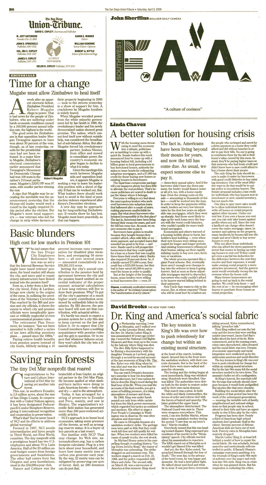 Saving Rain Forests article